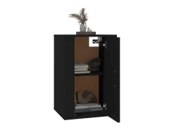Murk Muebles para TV de pared 2 uds negro 40x34,5x60 cm
