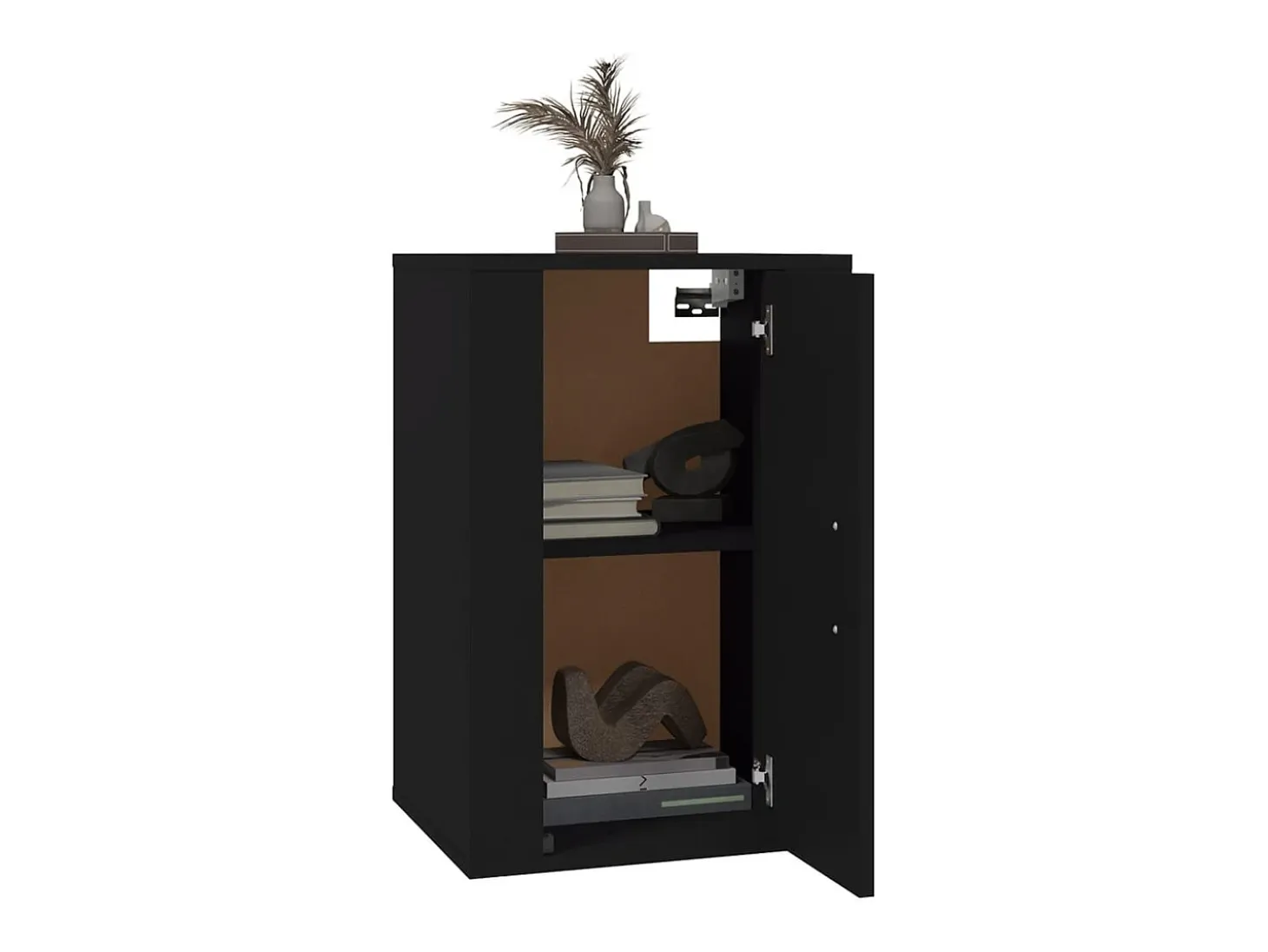 Murk Muebles para TV de pared 2 uds negro 40x34,5x60 cm