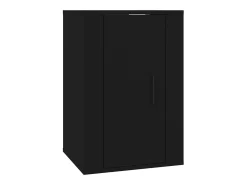 Murk Muebles para TV de pared 2 uds negro 40x34,5x60 cm