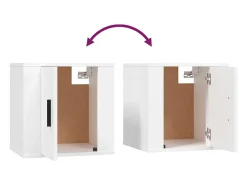 Murk Muebles para TV de pared 2 uds blanco 40x34,5x40 cm