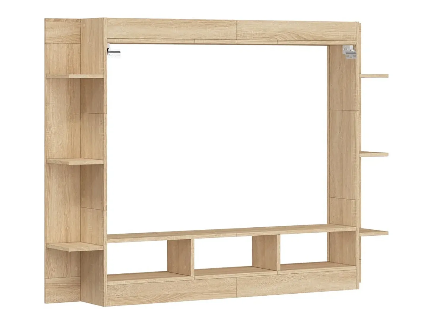 Mykdal Mueble de TV madera de ingeniería roble Sonoma 152x22x113 cm