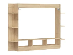 Mykdal Mueble de TV madera de ingeniería roble Sonoma 152x22x113 cm