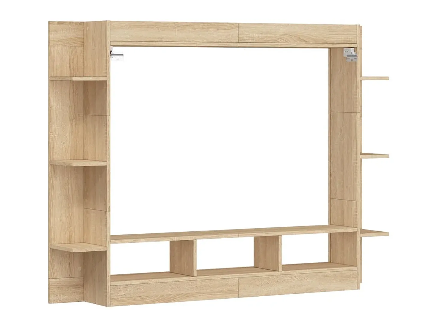 Mykdal Mueble de TV madera de ingeniería roble Sonoma 152x22x113 cm