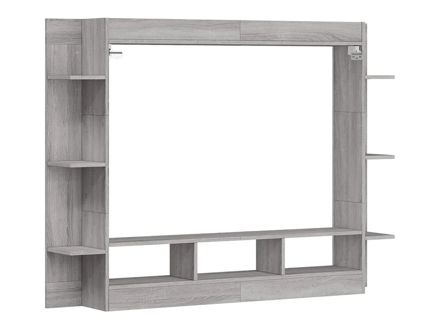 Mykdal Mueble de TV madera de ingeniería gris Sonoma 152x22x113 cm