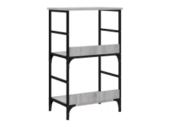 Namur Estantería de madera de ingeniería gris Sonoma 50x33x82 cm