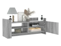 Nando Mueble de TV madera contrachapada gris Sonoma 100x35x40 cm