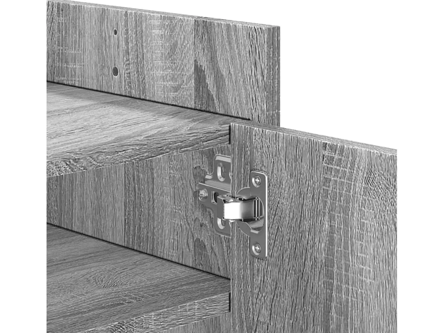 Nando Mueble de TV madera contrachapada gris Sonoma 100x35x40 cm