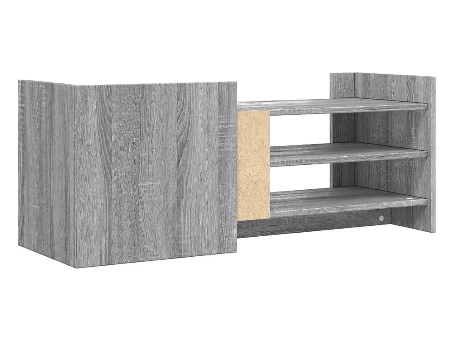 Nando Mueble de TV madera contrachapada gris Sonoma 100x35x40 cm