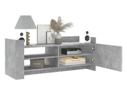 Nando Mueble para TV contrachapada gris hormigón 100x35x40 cm