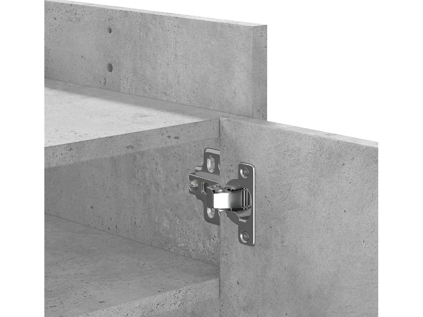 Nando Mueble para TV contrachapada gris hormigón 100x35x40 cm