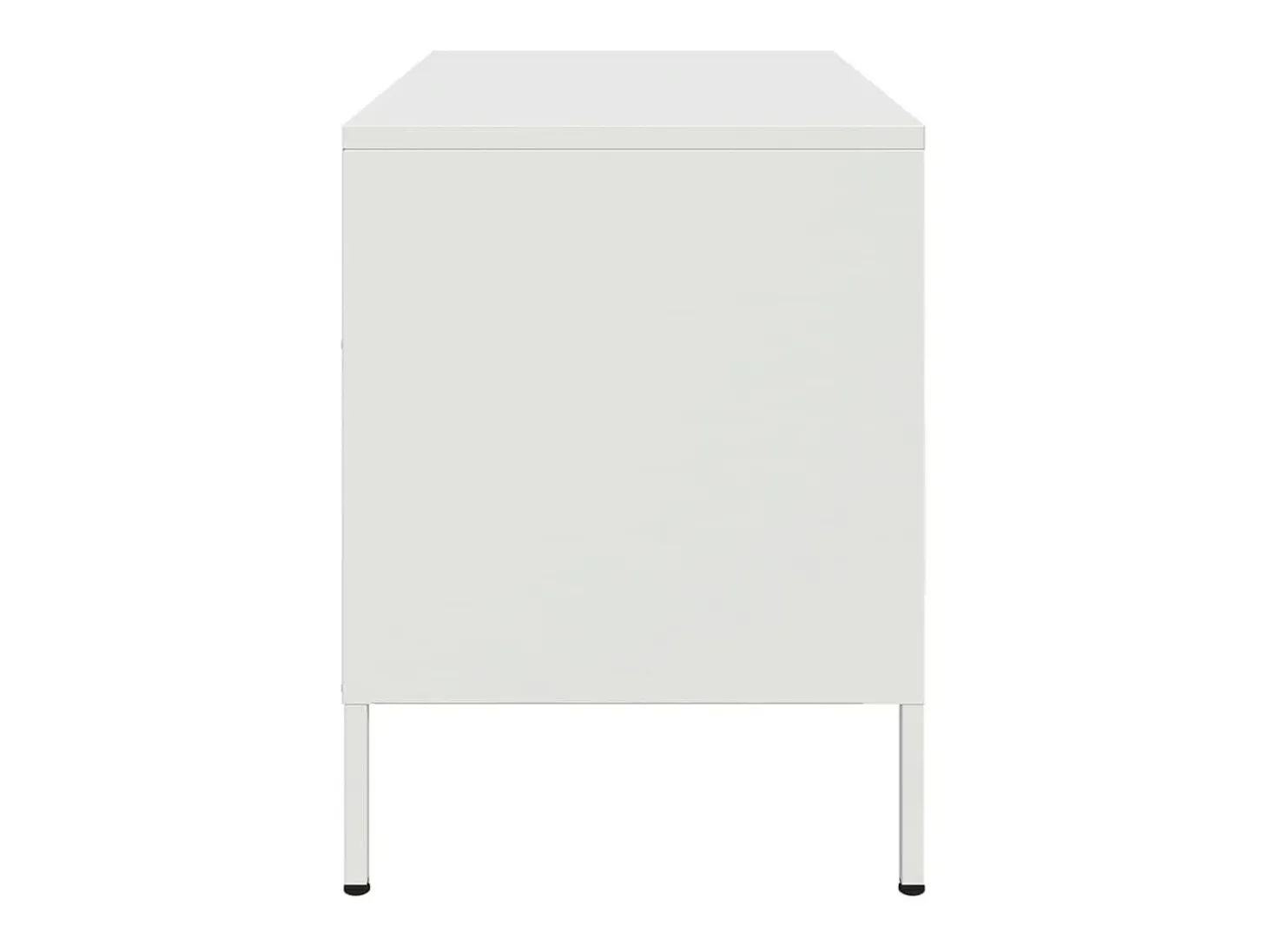Neris Mueble de TV de acero blanco 68x39x50,5 cm