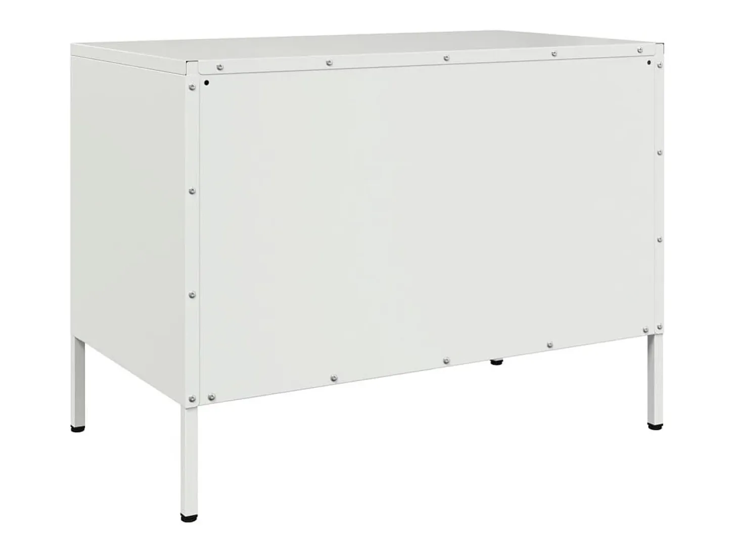 Neris Mueble de TV de acero blanco 68x39x50,5 cm