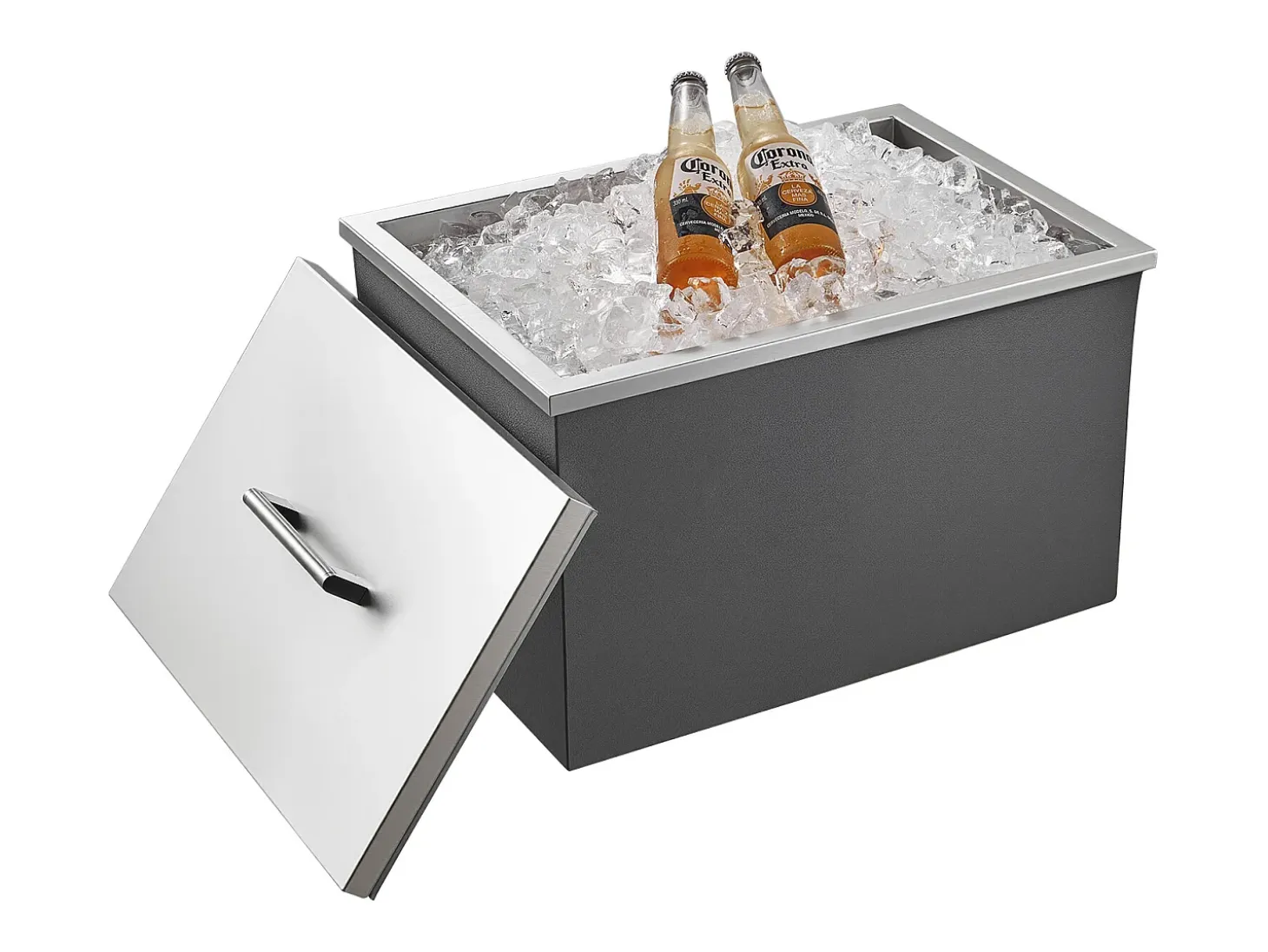 Nevera con Ruedas SucceBuy, 50,8 x 35,5 x 30,6 cm, Depósito de Hielo Comercial de 30 L para Vino y Cerveza Fríos