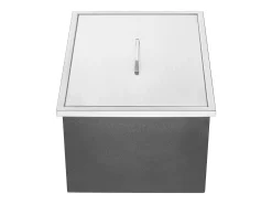 Nevera Empotrada SucceBuy, 53 x 43 x 46 cm, Cubeta de Hielo de Acero Inoxidable con Tapa, Barra de Helados para Cocina Exterior