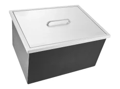 Nevera Empotrada SucceBuy, 56 x 43 x 30 cm, Hielera de Acero Inoxidable con Tapa, Cubeta de Hielo