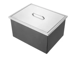 Nevera Empotrada SucceBuy, 56 x 43 x 30 cm, Hielera de Acero Inoxidable con Tapa, Cubeta de Hielo