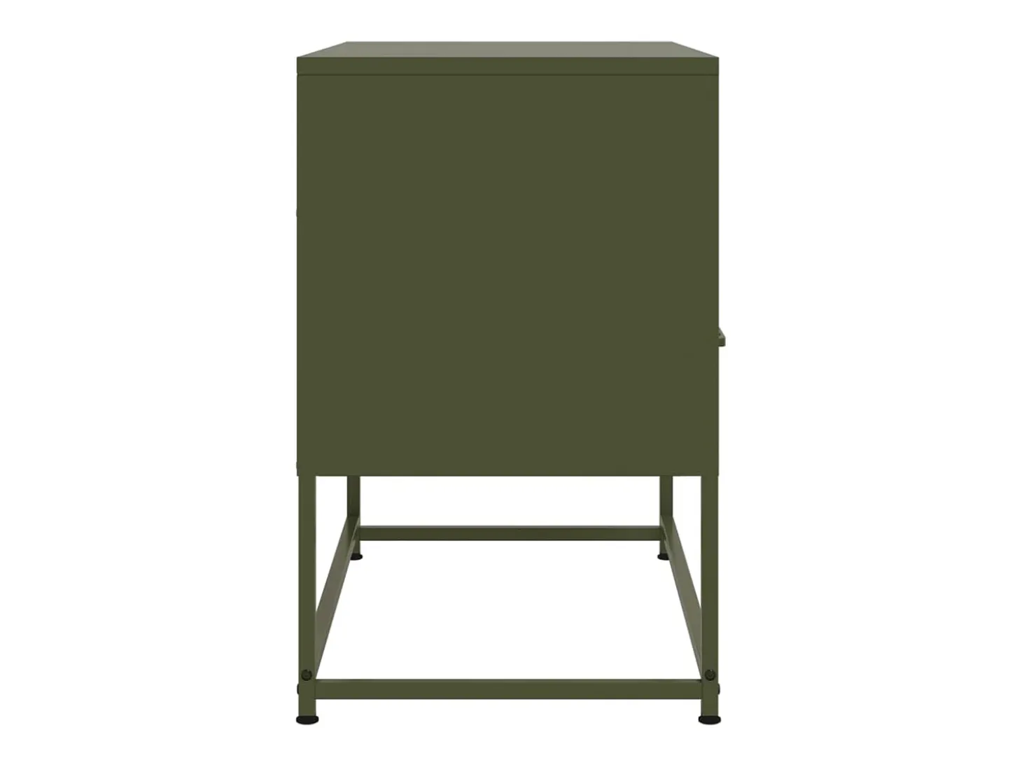 Nicholas Mueble para TV de acero verde oliva 68x39x60,5 cm