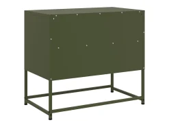 Nicholas Mueble para TV de acero verde oliva 68x39x60,5 cm