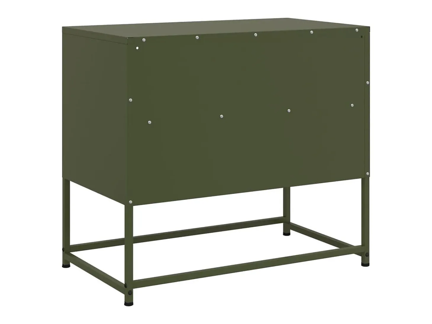 Nicholas Mueble para TV de acero verde oliva 68x39x60,5 cm