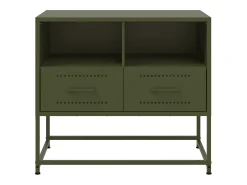 Nicholas Mueble para TV de acero verde oliva 68x39x60,5 cm