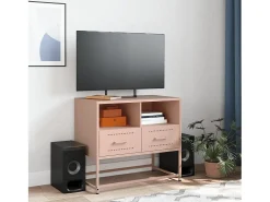 Nicholas Mueble para TV de acero rosa 68x39x60,5 cm