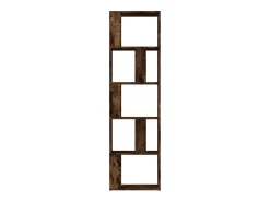 Niels Estantería de madera contrachapada roble ahumado 45x24x160 cm