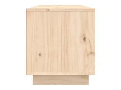 Njorir Mueble de TV de madera maciza de pino 140x35x40 cm