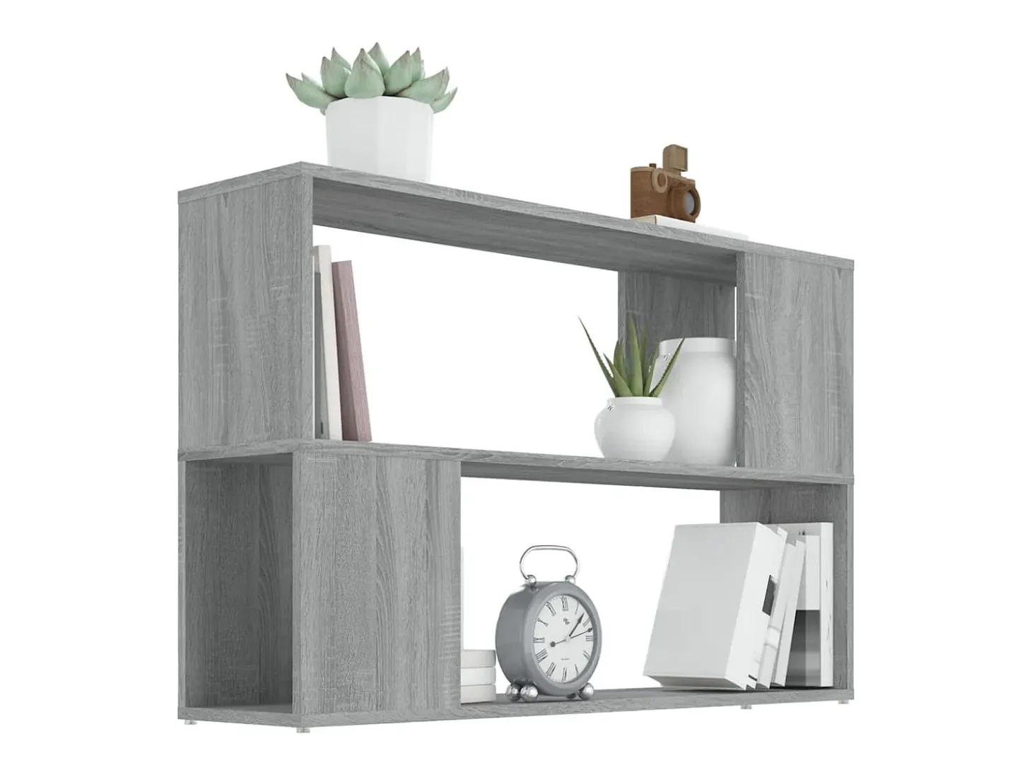 Norman Estantería de madera contrachapada gris Sonoma 100x24x63 cm