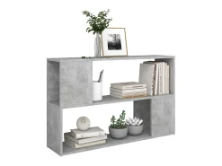 Norman Librería de madera contrachapada gris hormigón 100x24x63 cm