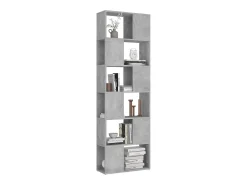 Norman Librería separador contrachapada gris hormigón 60x24x186 cm