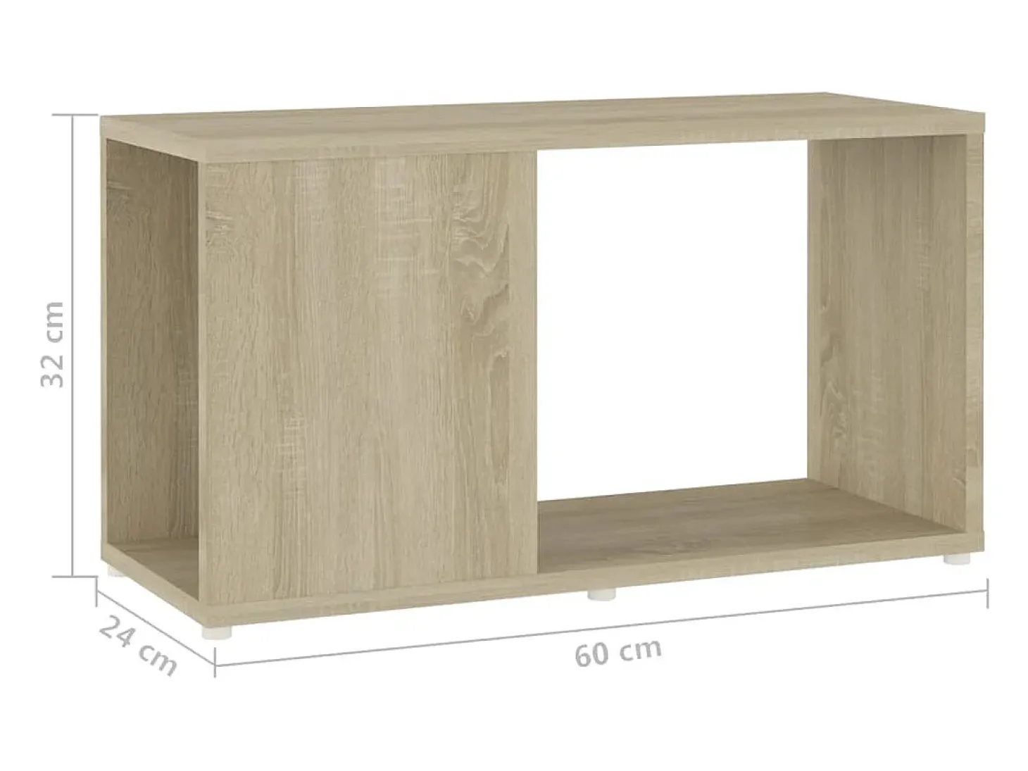Norman Mueble de TV madera contrachapada roble Sonoma 60x24x32 cm