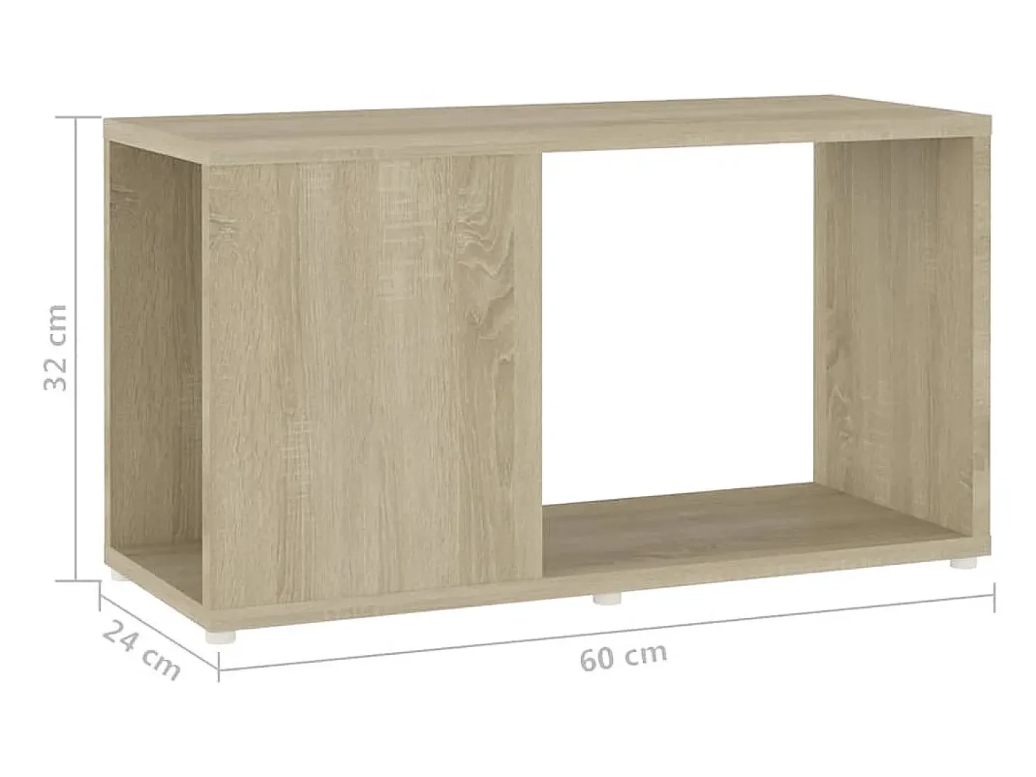 Norman Mueble de TV madera contrachapada roble Sonoma 60x24x32 cm