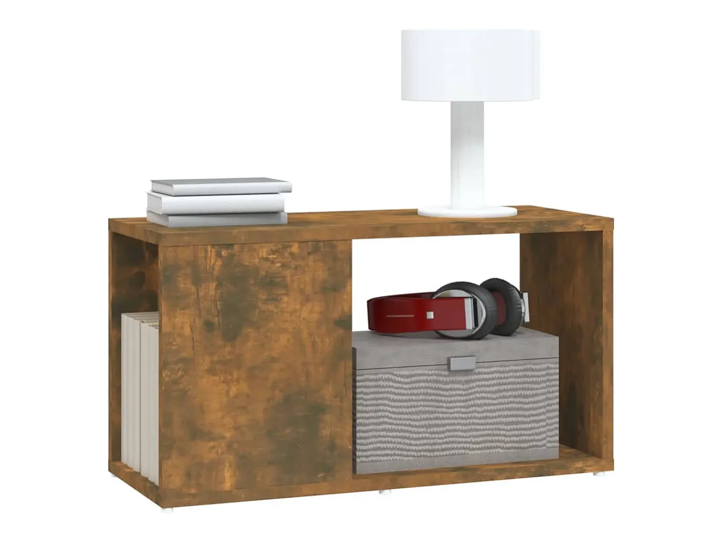 Norman Mueble para TV madera contrachapada roble ahumado 60x24x32 cm