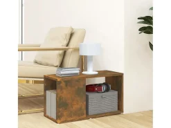 Norman Mueble para TV madera contrachapada roble ahumado 60x24x32 cm