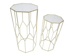 Nuevo par de soportes de vidrio para teléfono (50 x 46 x 100 cm - 40 x 37 x 80 cm)