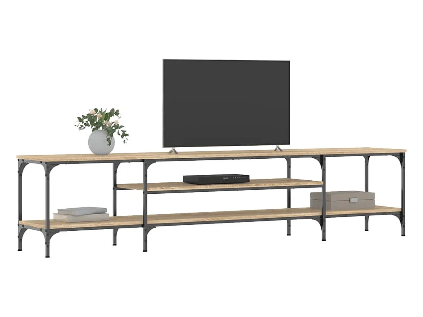 Numa Mueble TV madera ingeniería y erro roble sonoma 201x35x45 cm