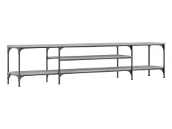 Numa Mueble TV madera ingeniería y erro gris Sonoma 201x35x45 cm