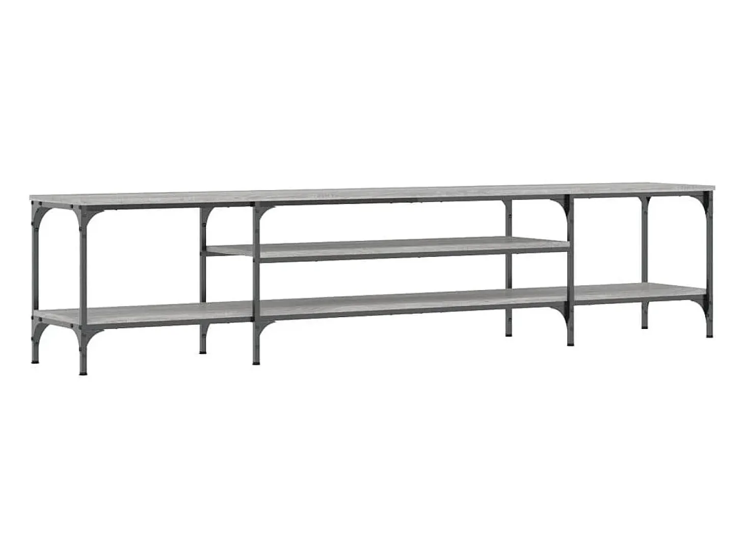 Numa Mueble TV madera ingeniería y erro gris Sonoma 201x35x45 cm