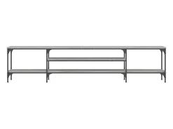 Numa Mueble TV madera ingeniería y erro gris Sonoma 201x35x45 cm