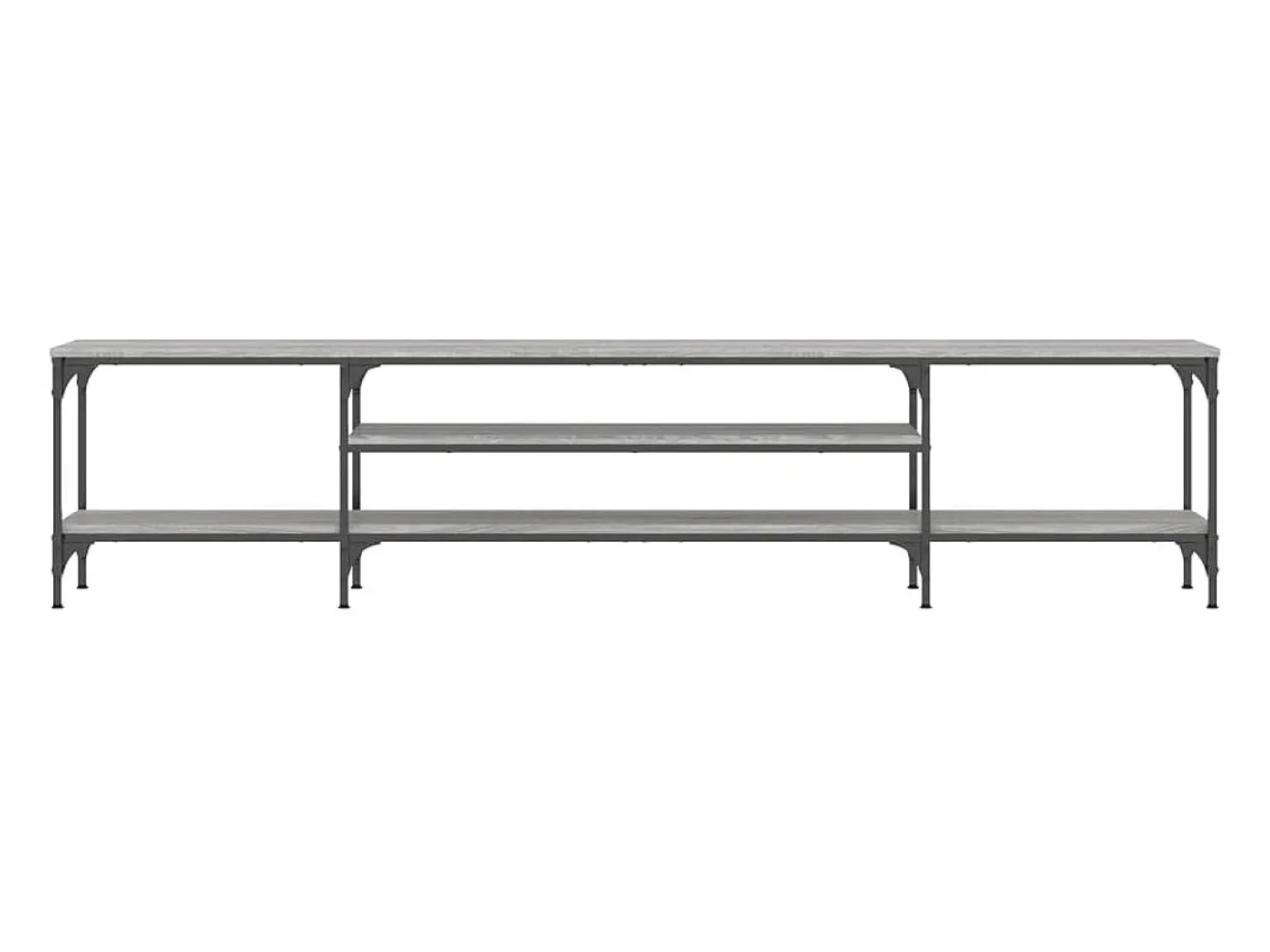 Numa Mueble TV madera ingeniería y erro gris Sonoma 201x35x45 cm