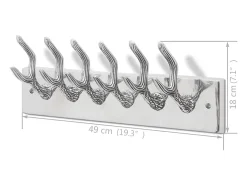Nylda Percheros 4 unidades aluminio plateado