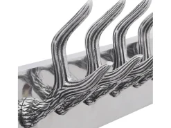 Nylda Colgador de aluminio con ganchos para ropa, abrigos (Plateado)