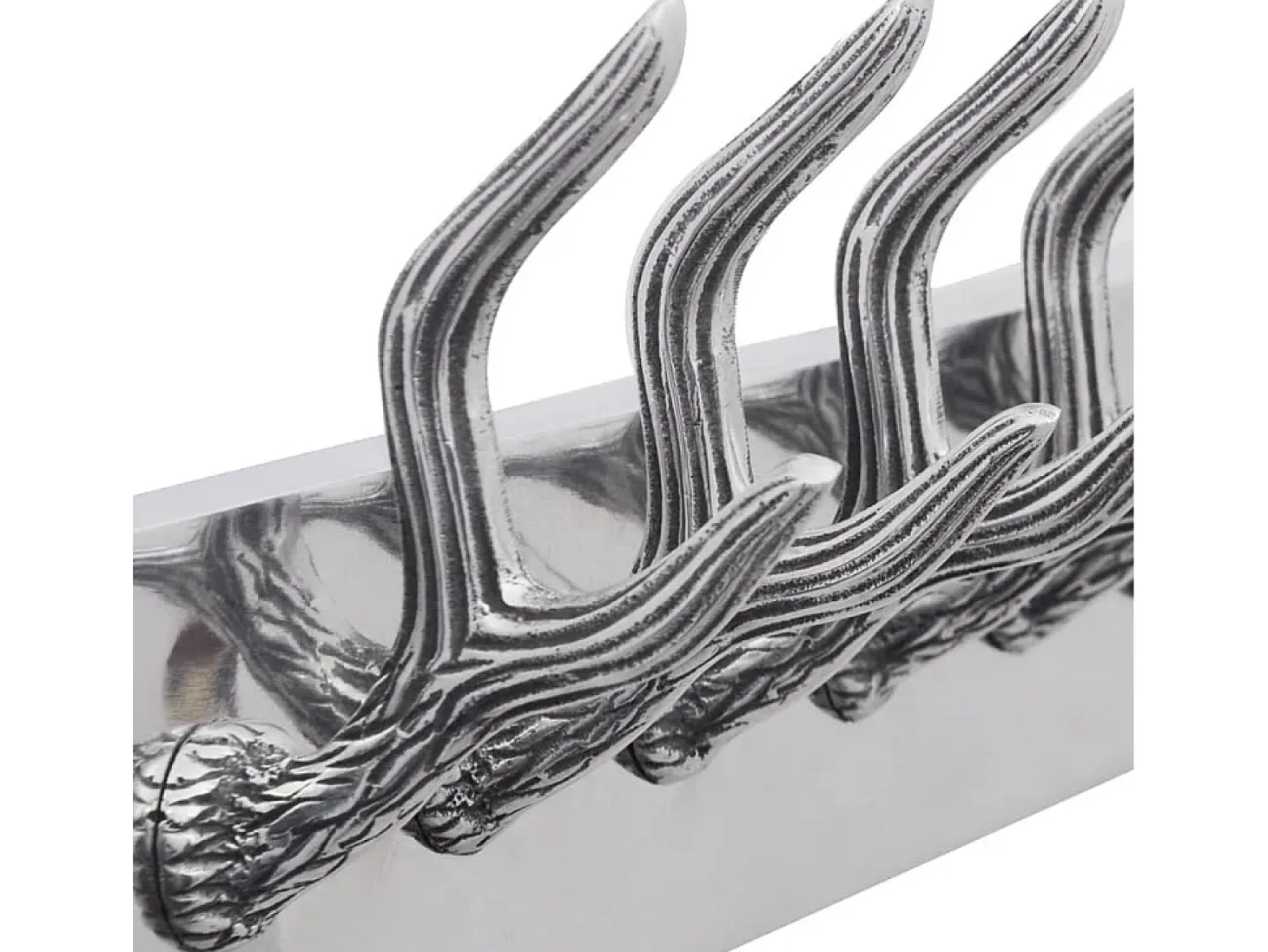 Nylda Colgador de aluminio con ganchos para ropa, abrigos (Plateado)