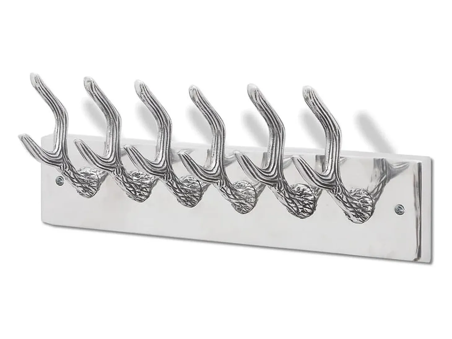Nylda Colgador de aluminio con ganchos para ropa, abrigos (Plateado)