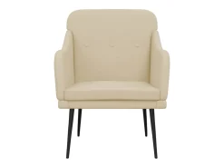 Nylra Sillón de tela color crema 63x76x80 cm