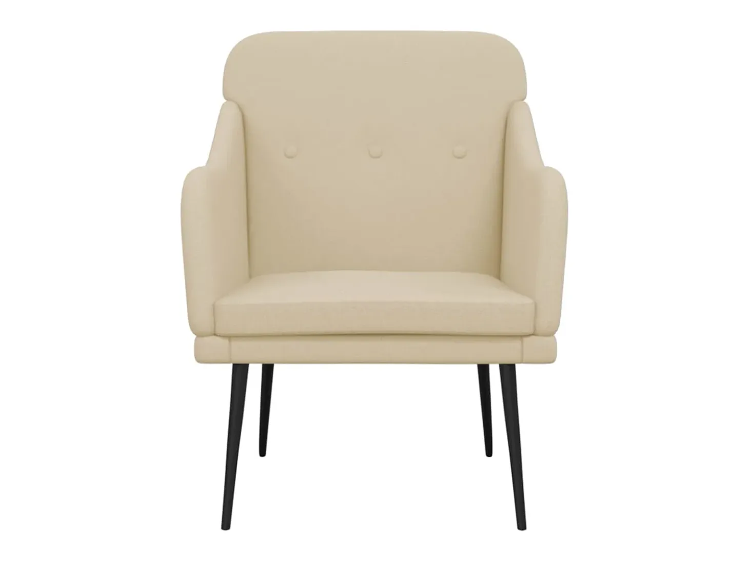 Nylra Sillón de tela color crema 63x76x80 cm