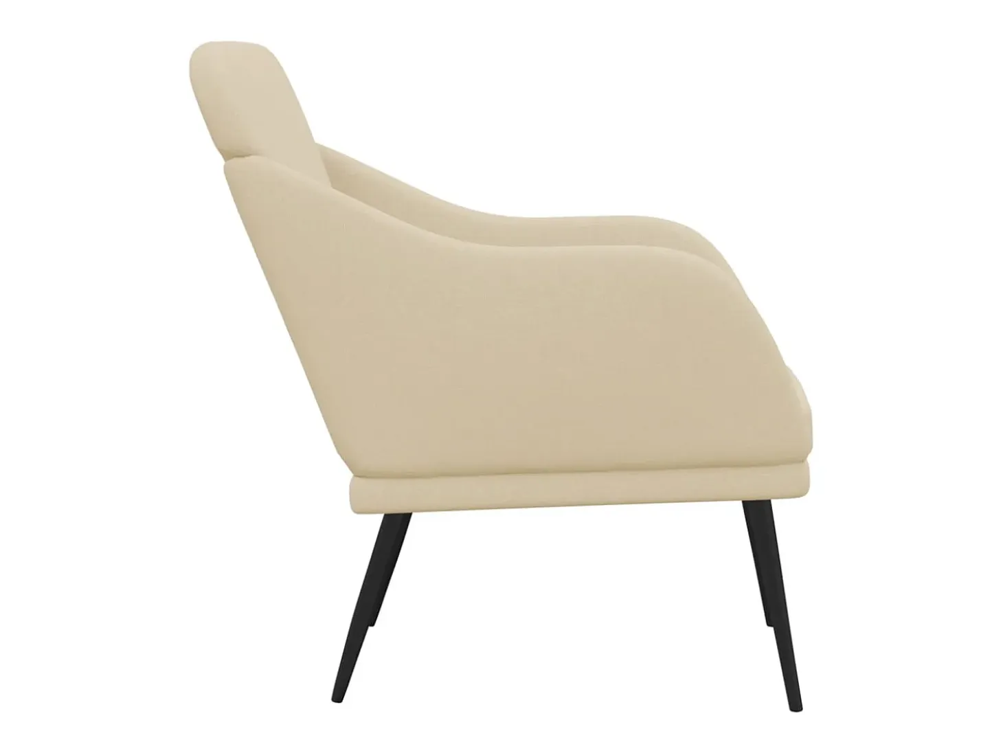 Nylra Sillón de tela color crema 63x76x80 cm