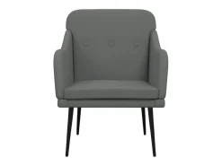 Nylra Sillón de tela gris oscuro 63x76x80 cm