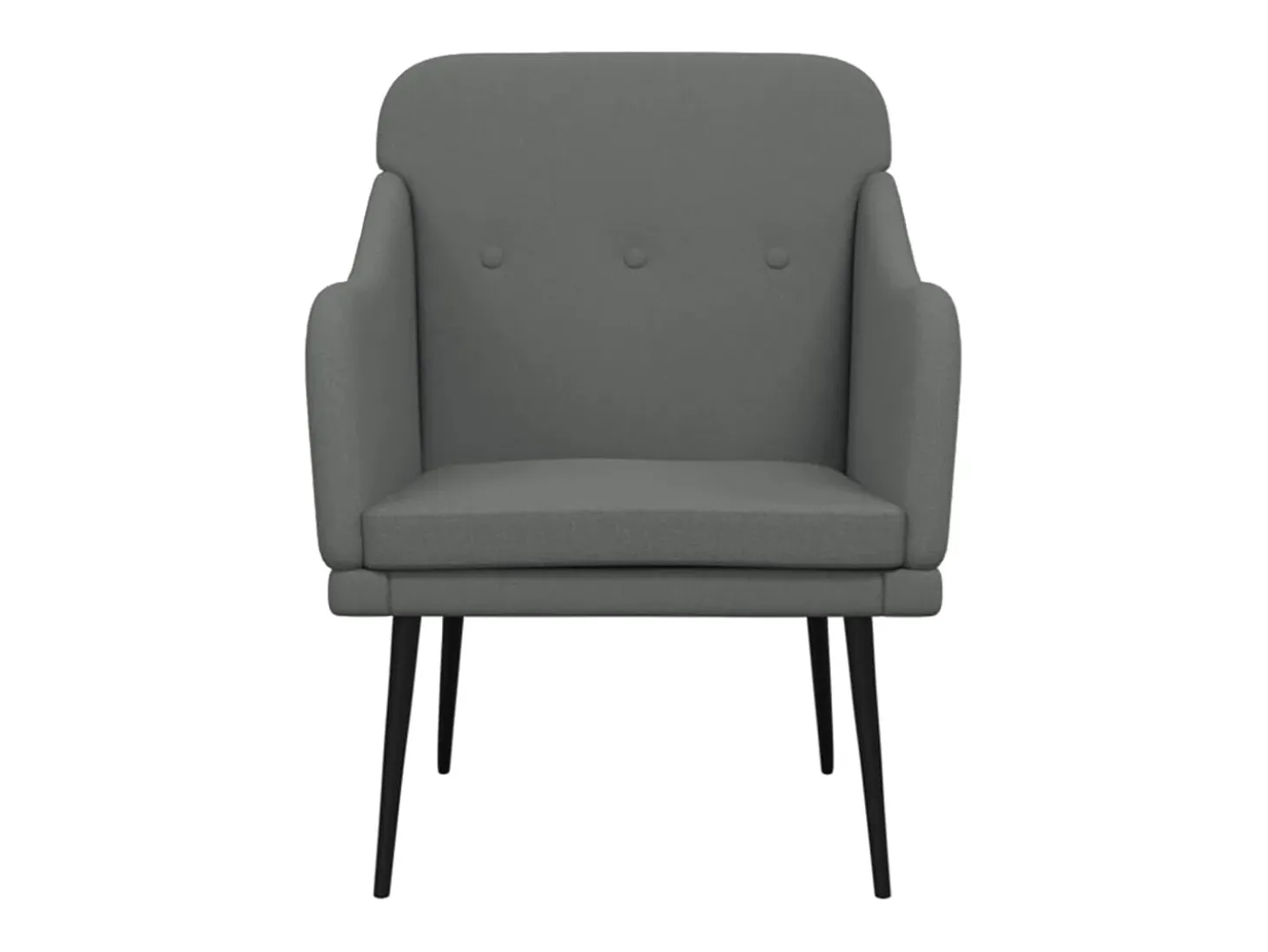 Nylra Sillón de tela gris oscuro 63x76x80 cm