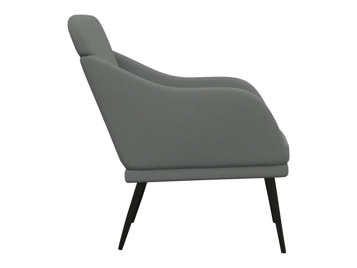 Nylra Sillón de tela gris oscuro 63x76x80 cm